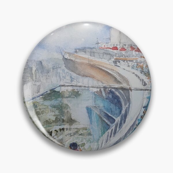 Item preview, Infinity Pool, MBS, Singapore original watercolor painting  designed and sold by Almondtree.