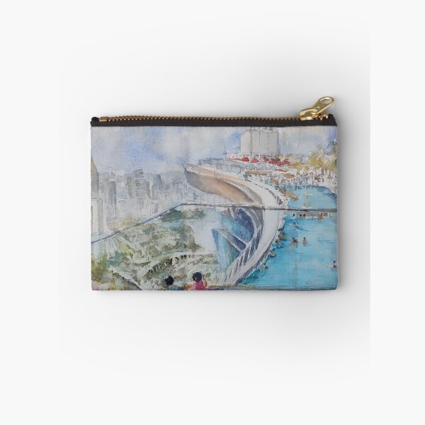 Item preview, Infinity Pool, MBS, Singapore original watercolor painting  designed and sold by Almondtree.
