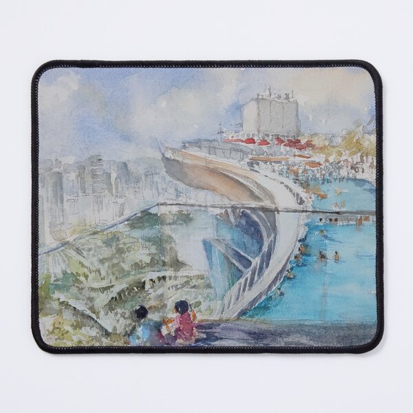 Item preview, Infinity Pool, MBS, Singapore original watercolor painting designed and sold by Almondtree.