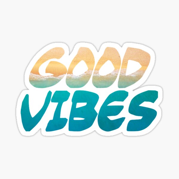 Item preview, Good Vibes Ocean Sand Waves Design Sticker designed and sold by cea010.