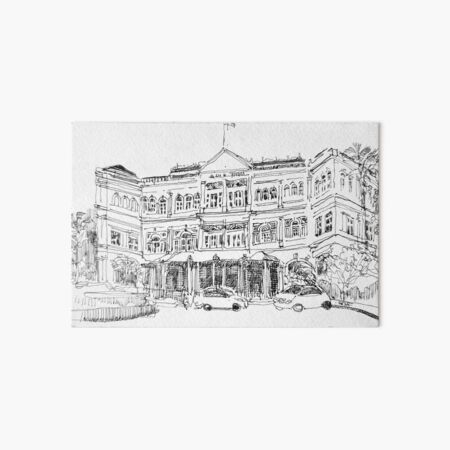 Raffles Hotel, Singapore ink sketch 