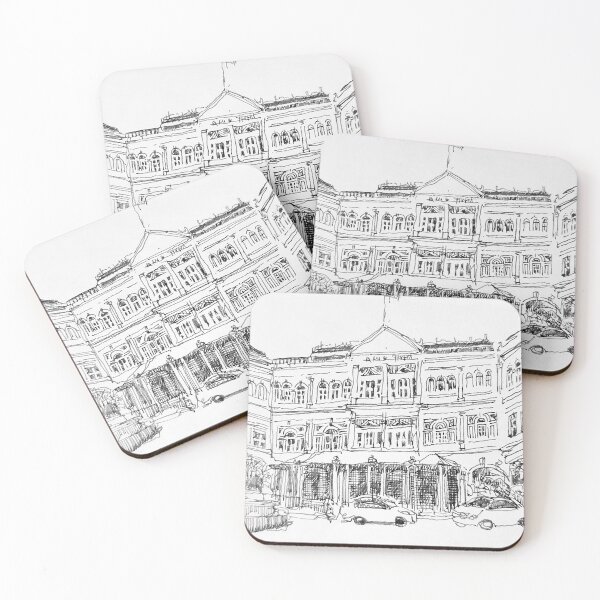 Item preview, Raffles Hotel, Singapore ink sketch  designed and sold by Almondtree.
