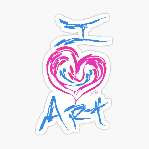 I Love Art Sticker