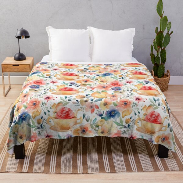 Item preview, Watercolor Floral Cup Seamless Pattern designed and sold by duke818.