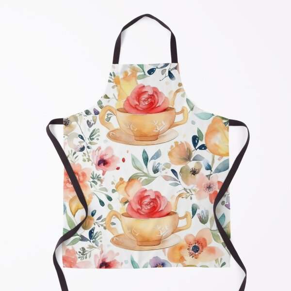 Item preview, Watercolor Floral Cup Seamless Pattern designed and sold by duke818.