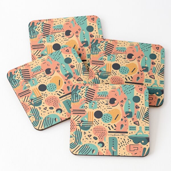 Item preview, Love Retro Memphis Style Pattern designed and sold by PatternBestFan.