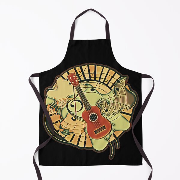 Item preview, Ukulele with Swirling Notes - Variation designed and sold by piesdesignart.