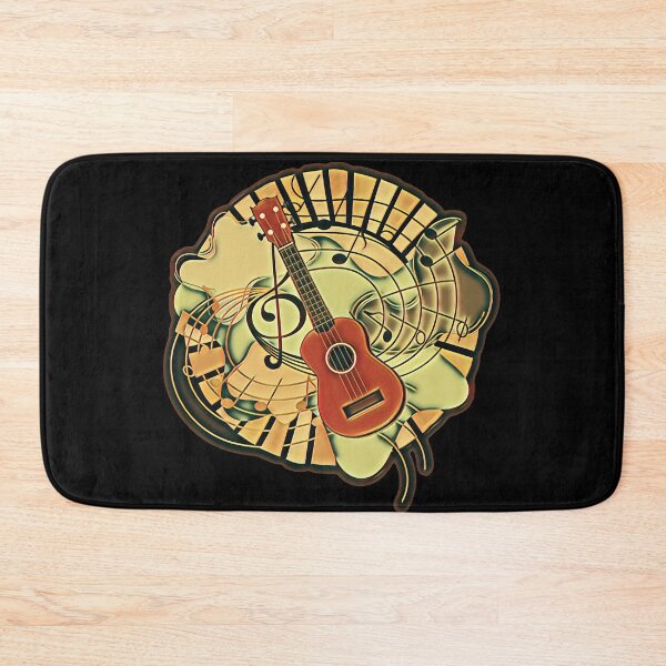 Item preview, Ukulele with Swirling Notes - Variation designed and sold by piesdesignart.