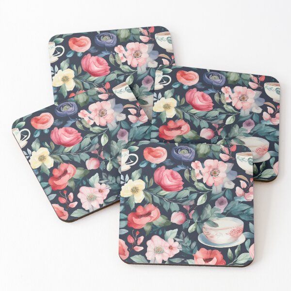 Item preview, Watercolor Floral Cup Seamless Pattern designed and sold by duke818.