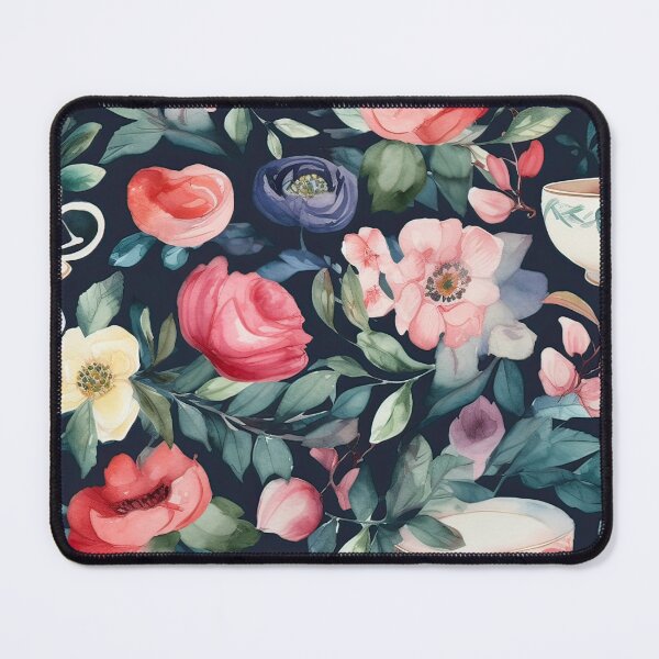 Item preview, Watercolor Floral Cup Seamless Pattern designed and sold by duke818.