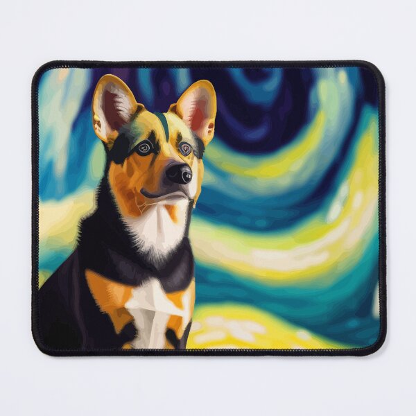 Item preview, Dog Under The Starry Night designed and sold by ArtisticAllure1.