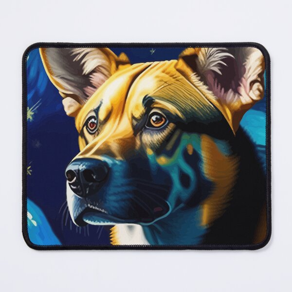 Item preview, Dog Under The Starry Night designed and sold by ArtisticAllure1.