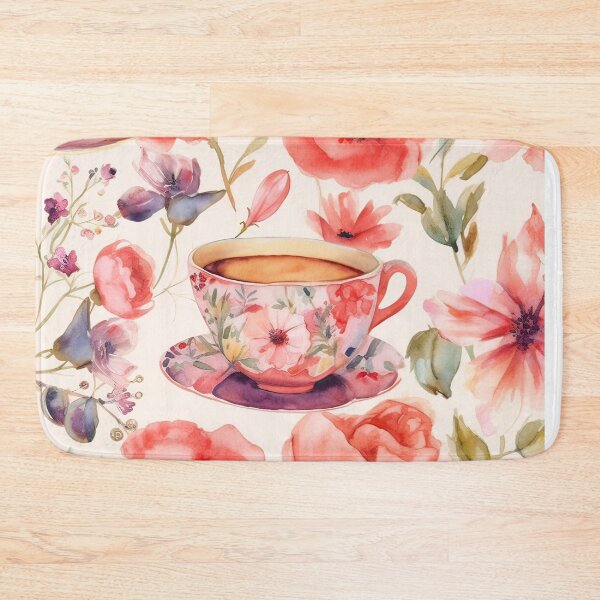 Item preview, Watercolor Floral Cup Seamless Pattern designed and sold by duke818.