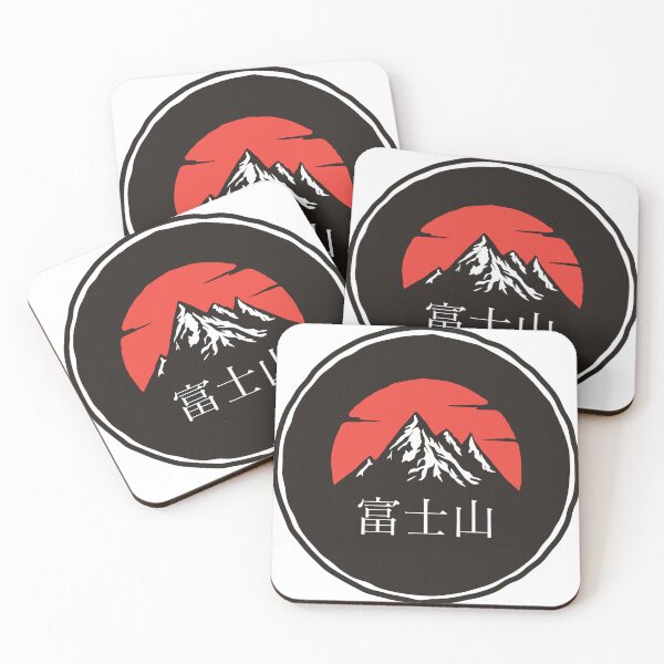 Item preview, 'Mount Fuji' - Mountain with Japanese symbols designed and sold by RockClimbing-C.