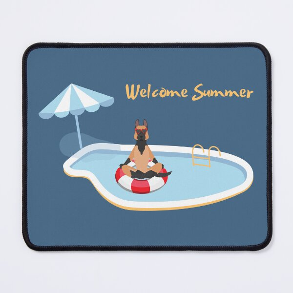 Item preview, Welcome Summer with German Shepherd Wearing Sunglasses on Pool Float designed and sold by SeasonalDogs.