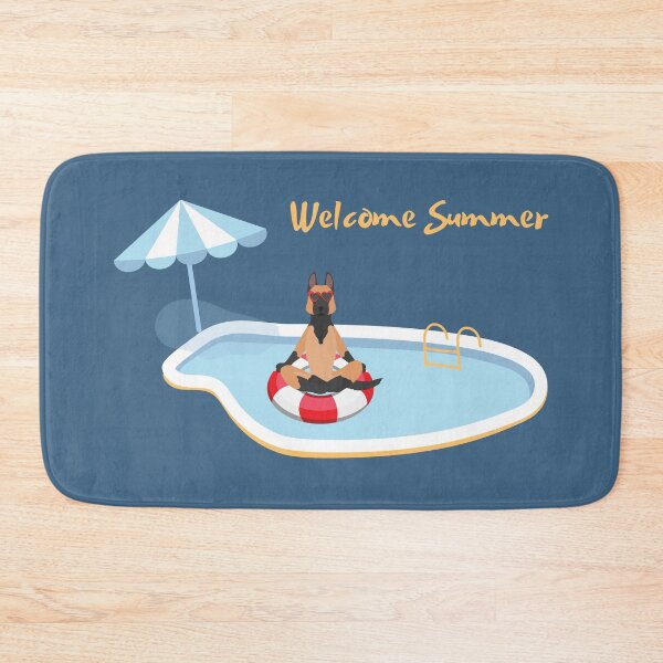 Item preview, Welcome Summer with German Shepherd Wearing Sunglasses on Pool Float designed and sold by SeasonalDogs.