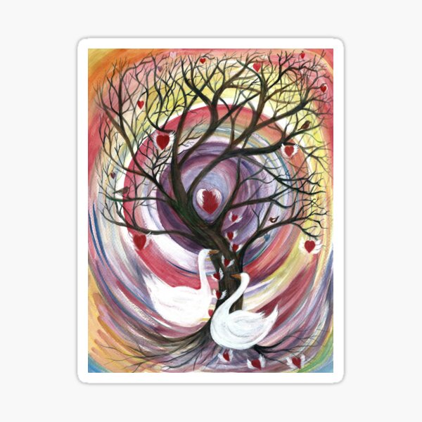Swan Love Sticker