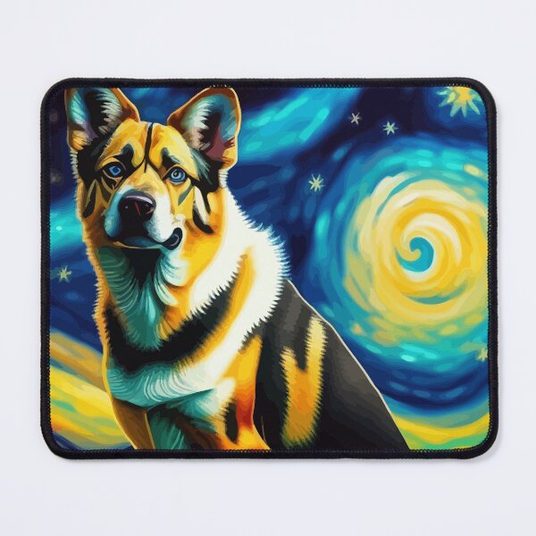 Item preview, Dog Under The Starry Night designed and sold by ArtisticAllure1.