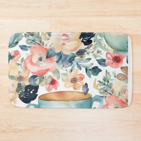 Item preview, Watercolor Floral Cup Seamless Pattern designed and sold by duke818.
