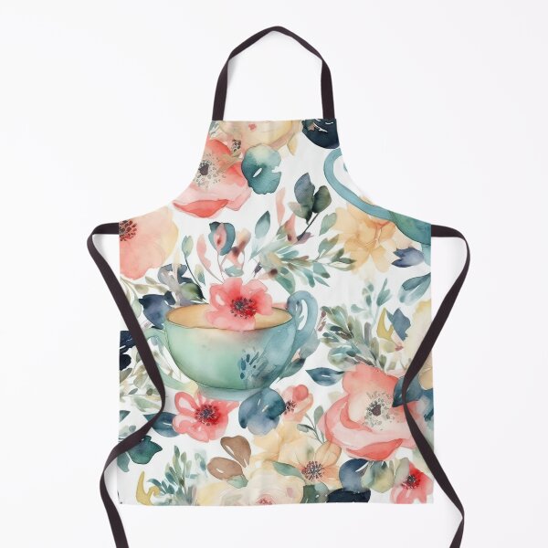Item preview, Watercolor Floral Cup Seamless Pattern designed and sold by duke818.