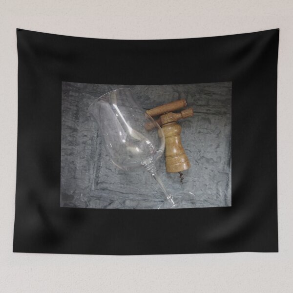 Item preview, Wine glass and an old corkscrew designed and sold by walterfest.