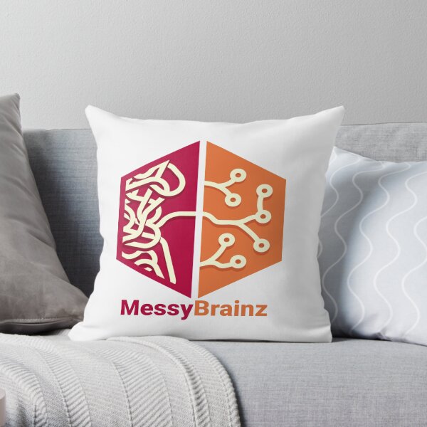 MessyBrainz Throw Pillow