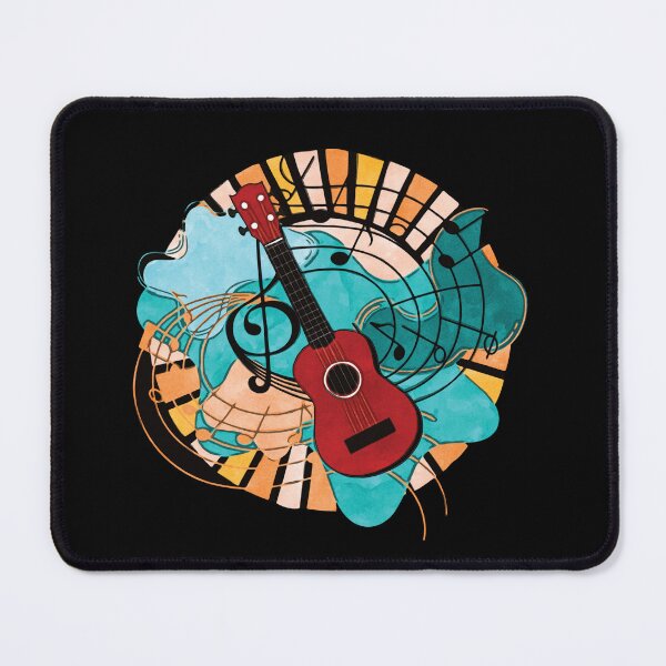 Item preview, Ukulele with swirling notes designed and sold by piesdesignart.