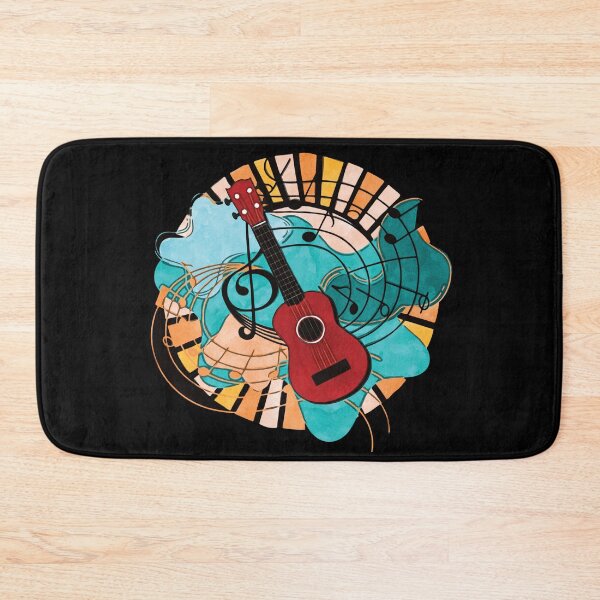 Item preview, Ukulele with swirling notes designed and sold by piesdesignart.