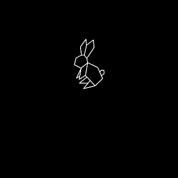 Artwork thumbnail, Origami Rabbit - White by SimpleWorksSK