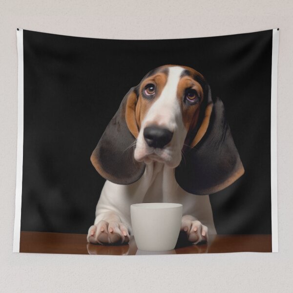 Item preview, Perky Pup: Adorable Ariegeois Coffee Art for Caffeine Lovers  designed and sold by ClawedCreations.