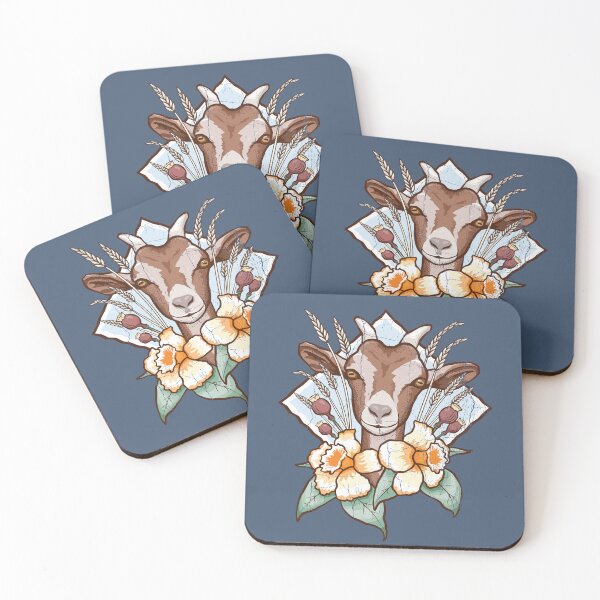 Item preview, Goat in the Grassland - Daffodil Floral Design designed and sold by Bangtees.
