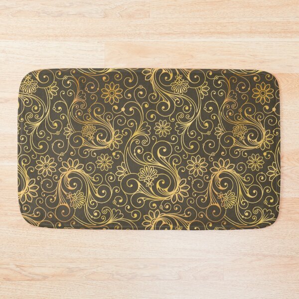 Item preview, METALLIC PAISLEY LOOK, GOLD FLORAL PATTERN, ORNATE FLORAL PRINT, GOLD, COLORFUL designed and sold by classic car craze.