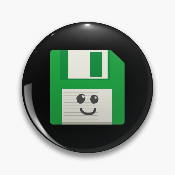 Item preview, Green Floppy Disk | Vintage Retro Computer | Geek Gift ideas designed and sold by Fluffy-Vectors.