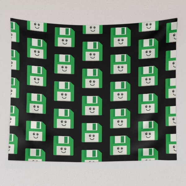 Item preview, Green Floppy Disk | Vintage Retro Computer | Geek Gift ideas designed and sold by Fluffy-Vectors.
