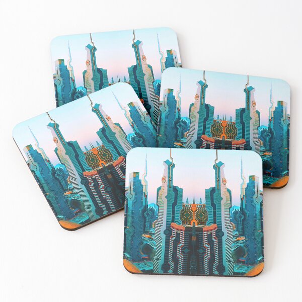 Item preview, Dubai Downtown Symmetrical Brutalist Cyberpunk Glitch Art designed and sold by glitchhub.