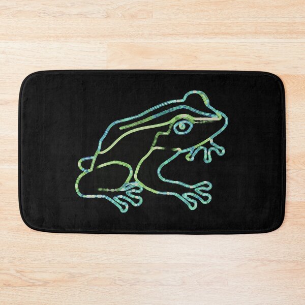 Item preview, Digital Outline Frog Green & Aqua Multicolor Abstract Toad Coqui designed and sold by kattakitty.