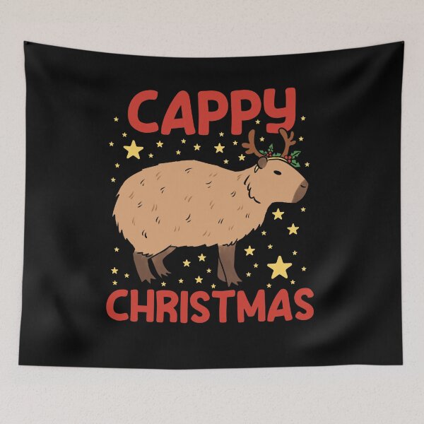 Item preview, Cappy Christmas a cute Christmas capybara design designed and sold by Yarafantasyart.