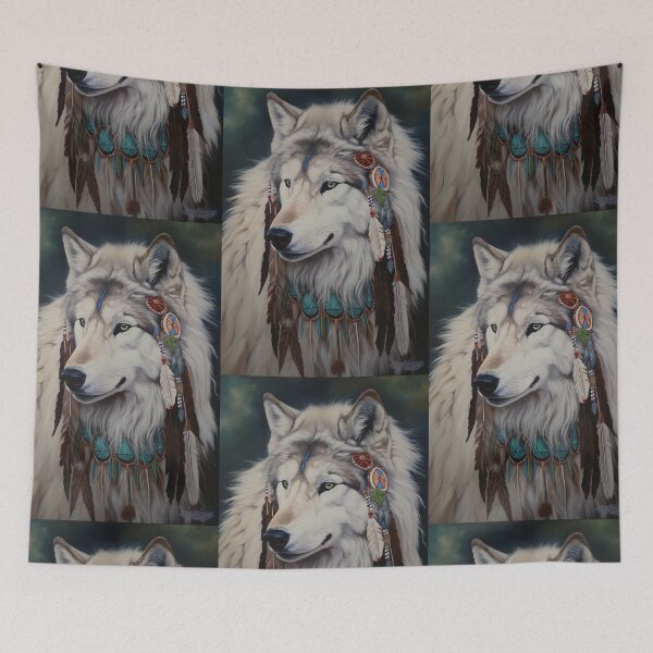 Item preview, Native American Wolf Animal Art designed and sold by Richard Montag.