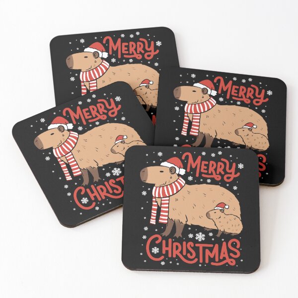 Item preview, Merry Christmas cute Christmas capybara design designed and sold by Yarafantasyart.