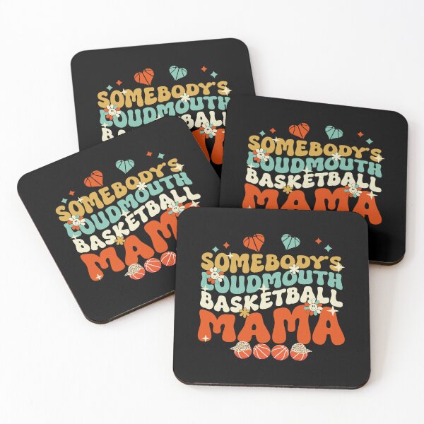 Item preview, Somebody’s Loudmouth Basketball Mama: A Retro Flowers Vintage designed and sold by MotivaChic.