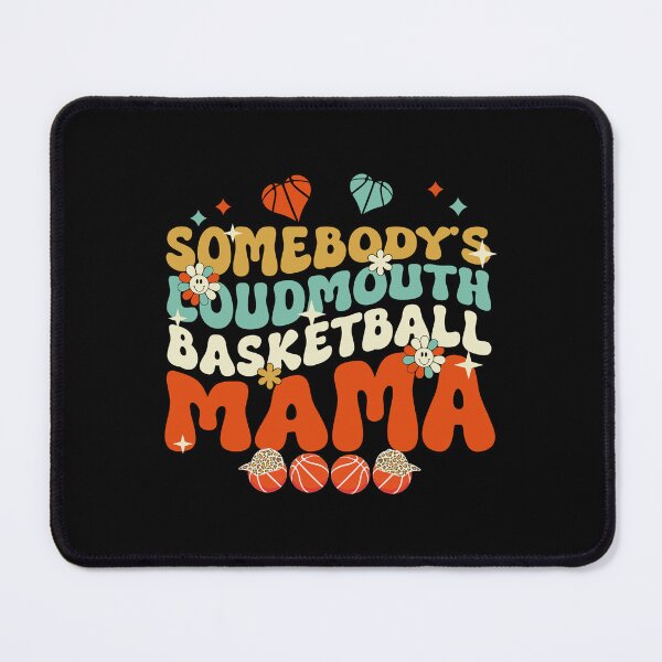 Item preview, Somebody’s Loudmouth Basketball Mama: A Retro Flowers Vintage designed and sold by MotivaChic.