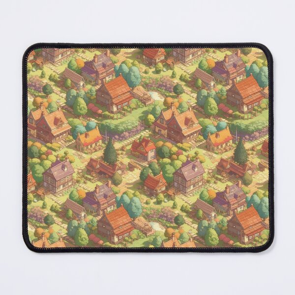 Item preview, Whimsy Village Dreamscapes seamless pattern designed and sold by DeepSkyPatterns.