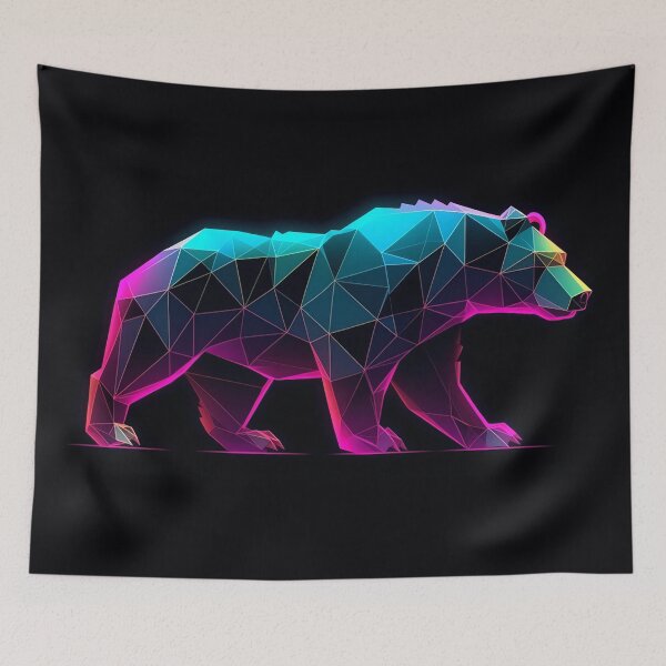 Item preview, Bear retrowave vintage neon 80s designed and sold by MDCGraphics.