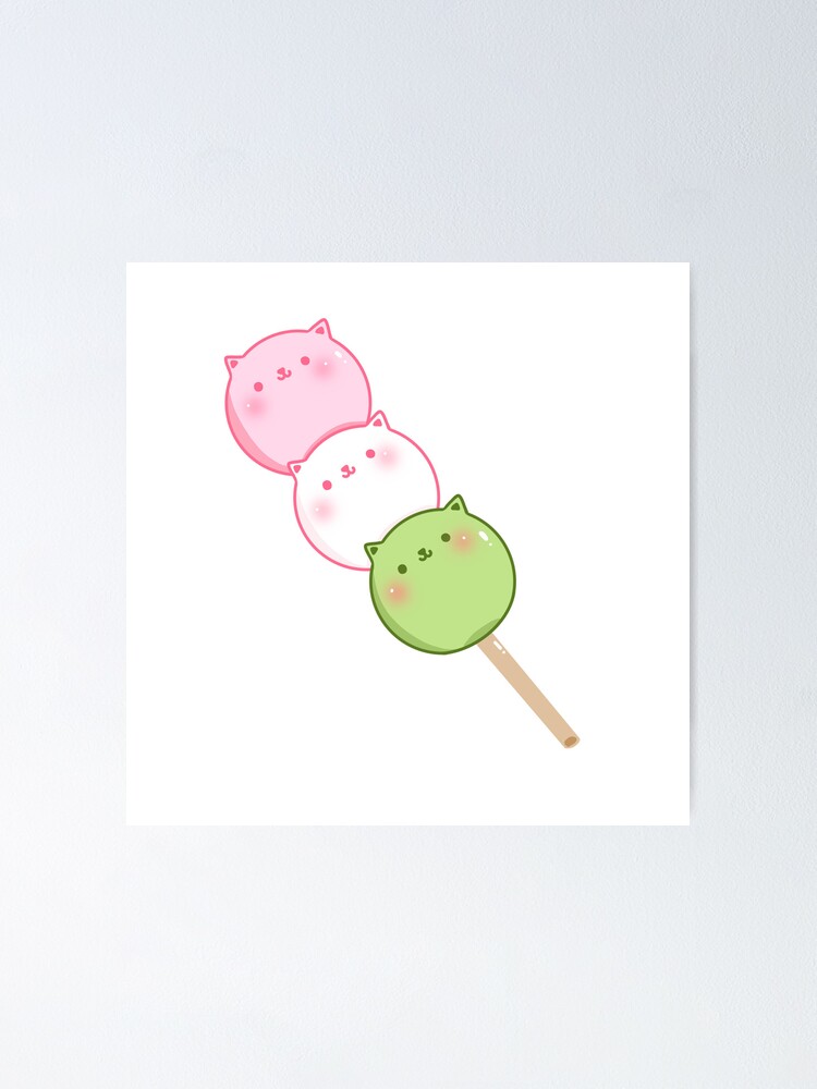 Kawaii Cat Dango Poster