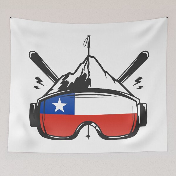 Item preview, Chile Flag Ski Goggles Skiing Souvenir designed and sold by JackCurtis1991.