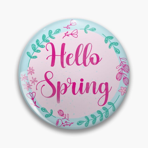Item preview, Hello Spring Flowers and Leaves Wearth designed and sold by Nature Hues.
