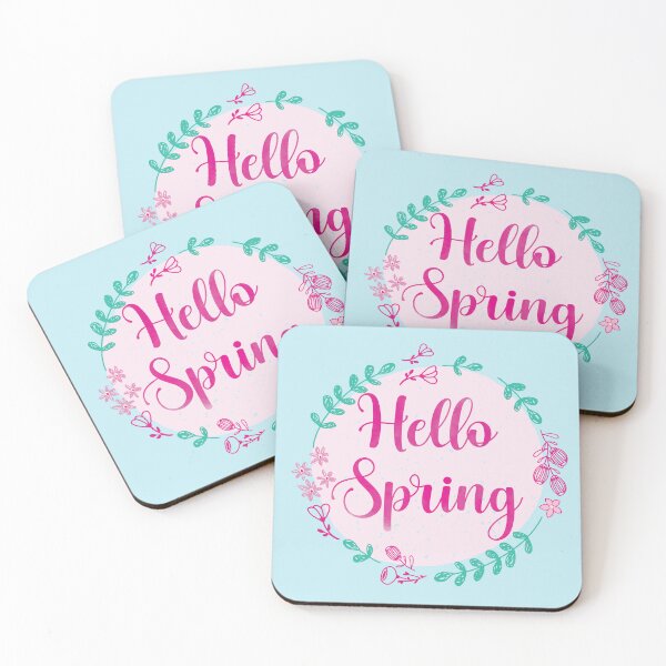 Item preview, Hello Spring Flowers and Leaves Wearth designed and sold by Nature Hues.