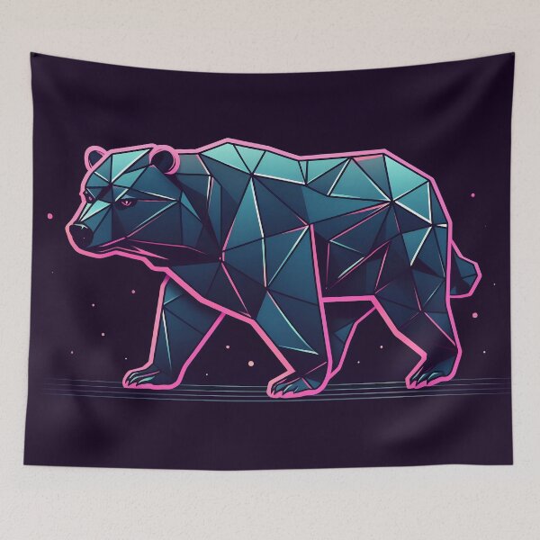Item preview, Bear retrowave vintage neon 80s designed and sold by MDCGraphics.