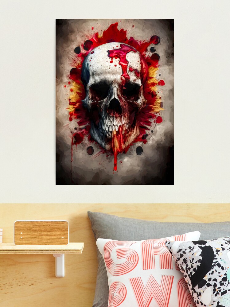 Thumbnail 1 of 3, Photographic Print, Hard Gore Skull by Brian Vegas designed and sold by Brian Vegas.