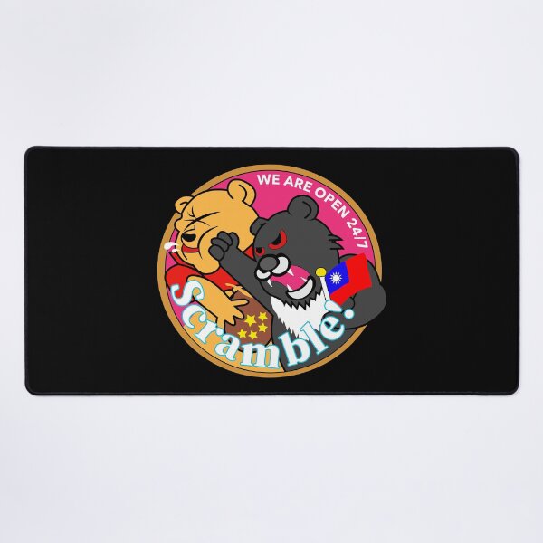 Item preview, TAIWAN Formosan Bear Punches China - Taiwan Airforce Badge - Scramble! - WE ARE OPEN 24/7 - TAIWAN INDEPENDENCE SOLIDARITY  - PROTEST CHINA designed and sold by ProgressiveMob.